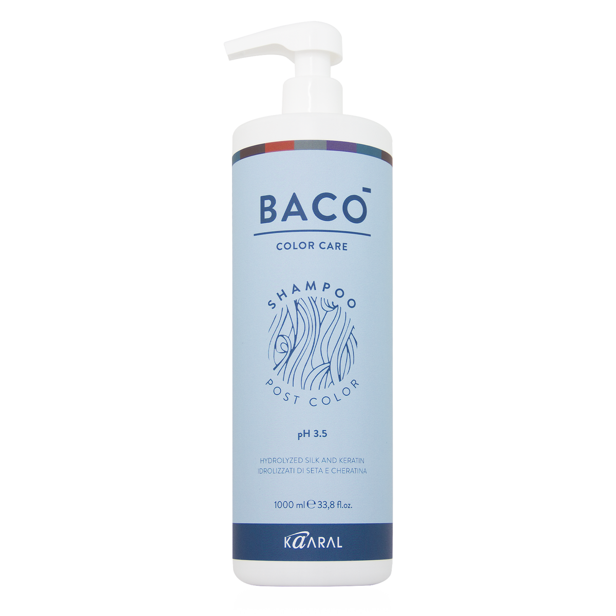 Kaaral Bacò Color Care post-colour shampoo in a 1000 ml pump bottle