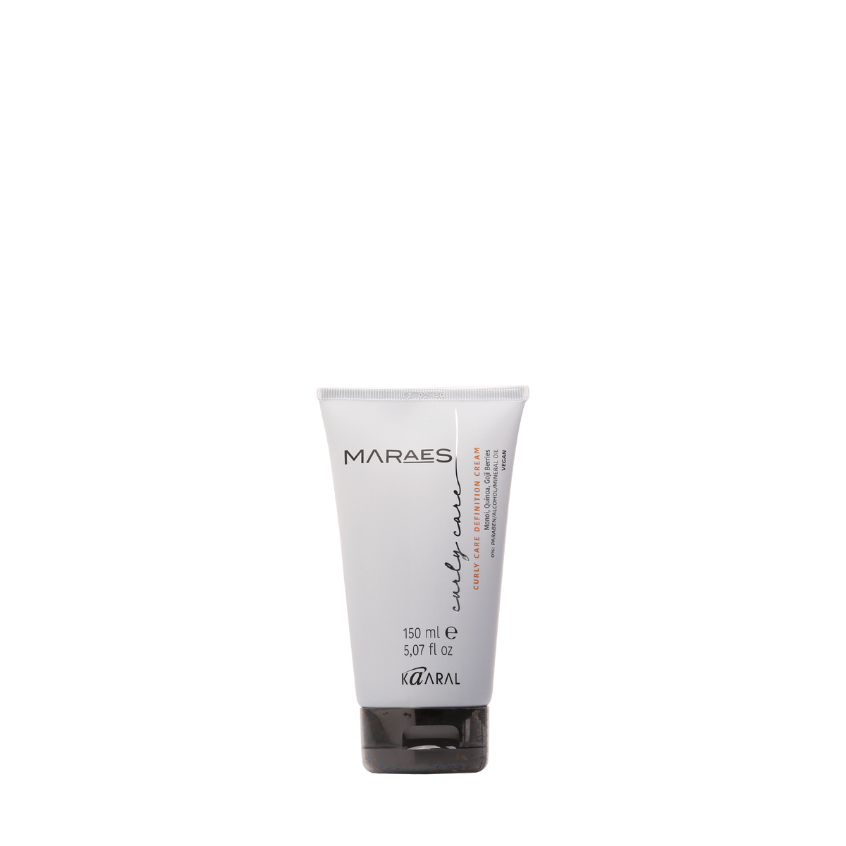 Small white Maraes squeeze tube on a black background