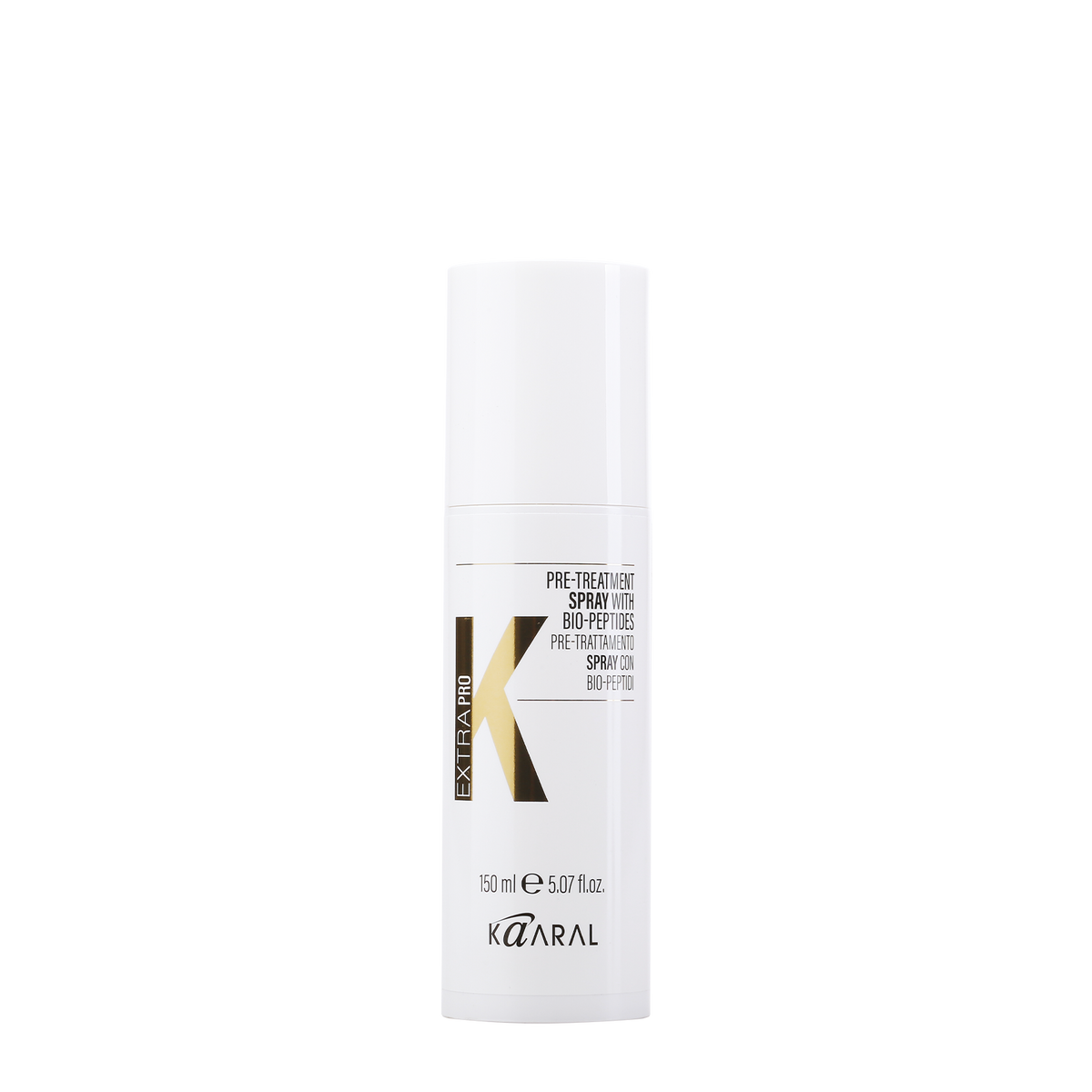White K Extra spray bottle on a black background