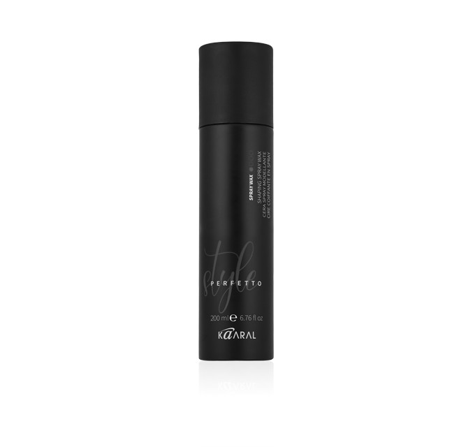 Perfetto Spray Wax 200 ml black bottle on a transparent background.
