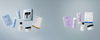 Kaaral hair care travel kits and products arranged on a pale blue background