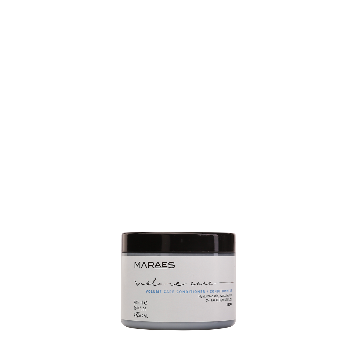 Small white Maraes cosmetic jar on a black background