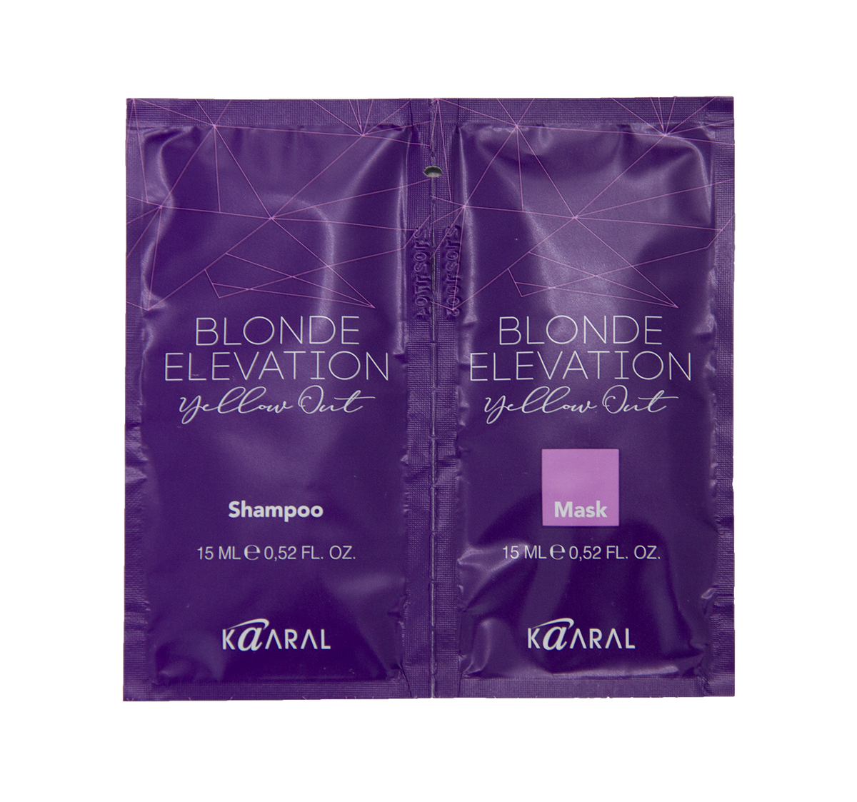 Blonde Elevation Yellow Out Shampoo & Mask sachets, 15 ml each