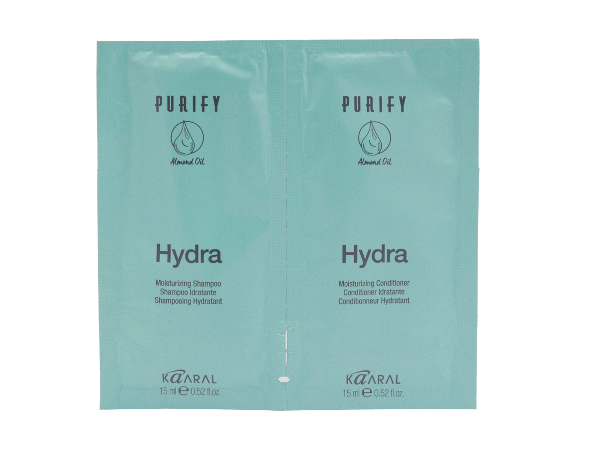 Purify Hydra Shampoo & Conditioner sachets, 15 ml each