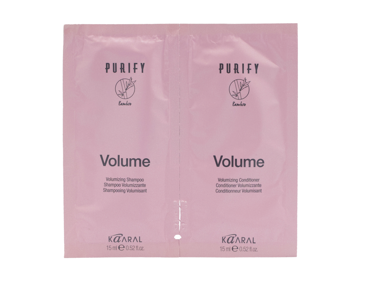 Purify Volume Shampoo & Conditioner sachets, 15 ml each